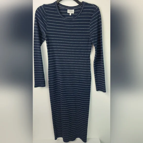 Seed Heritage | Dresses | Seed Heritage Medium Dress Striped Fitted Long Dark Blue Color Long Sleeve | Poshmark Seed Heritage | Dresses | Seed Heritage Medium Dress Striped Fitted Long Dark Blue Color Long Sleeve | Poshmark